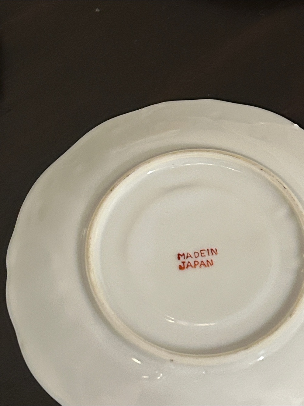 White Floral Porcelain Saucers - Set of 4 - Picture 2 of 5